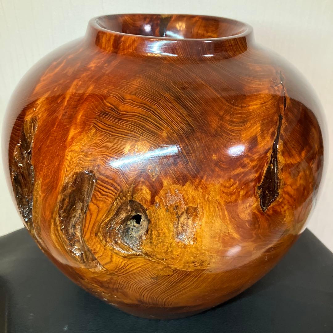 美品　希少材　屋久杉　屋久杉壺　屋久杉工芸品　世界遺産　年代物