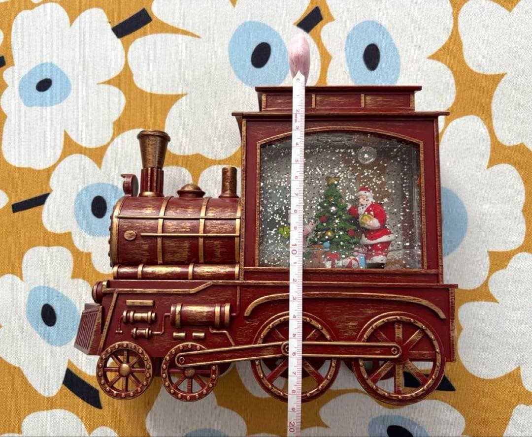 SALE✩.*˚クリスマス 機関車 LEDランタンメロディー付き スノードーム