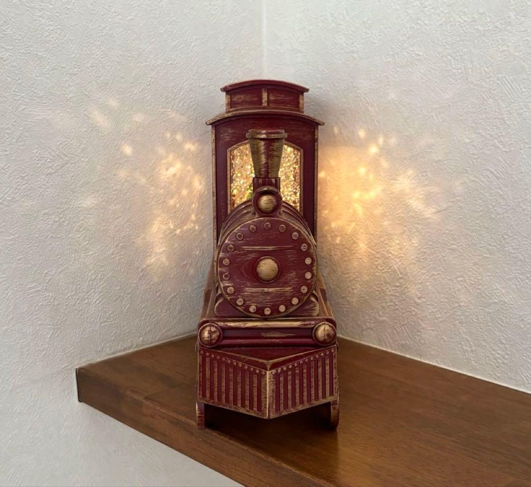 SALE✩.*˚クリスマス 機関車 LEDランタンメロディー付き スノードーム