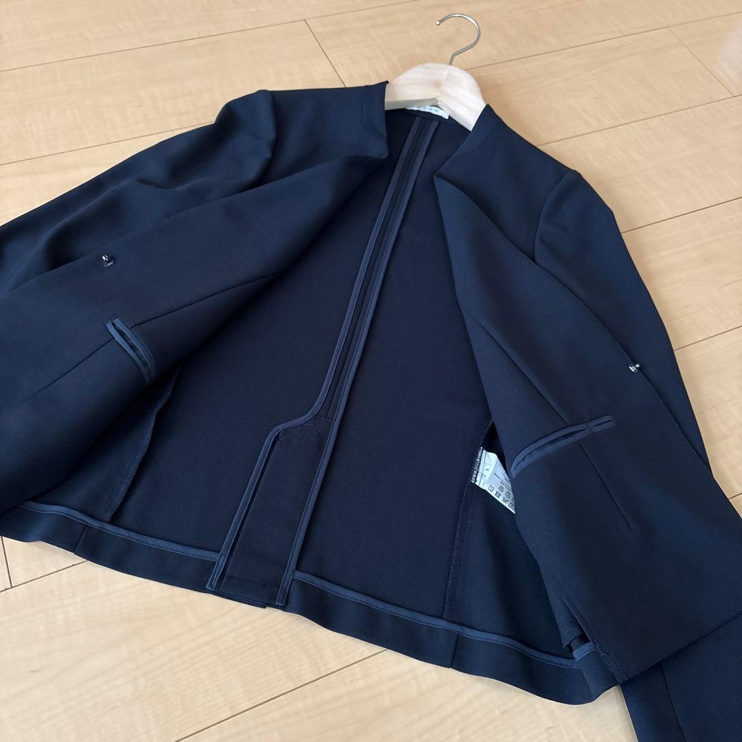 プラステ　2WAYライトストレッチ　ジャケット　パンツ　セットアップ　ネイビーS