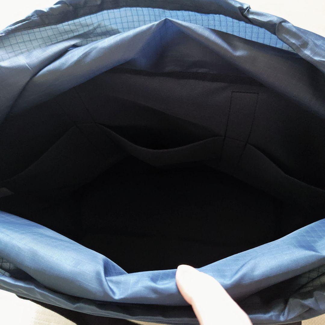 ファミリア　トートバッグ　ワッペン　大容量　ポケット　撥水　はっ水　ネイビー