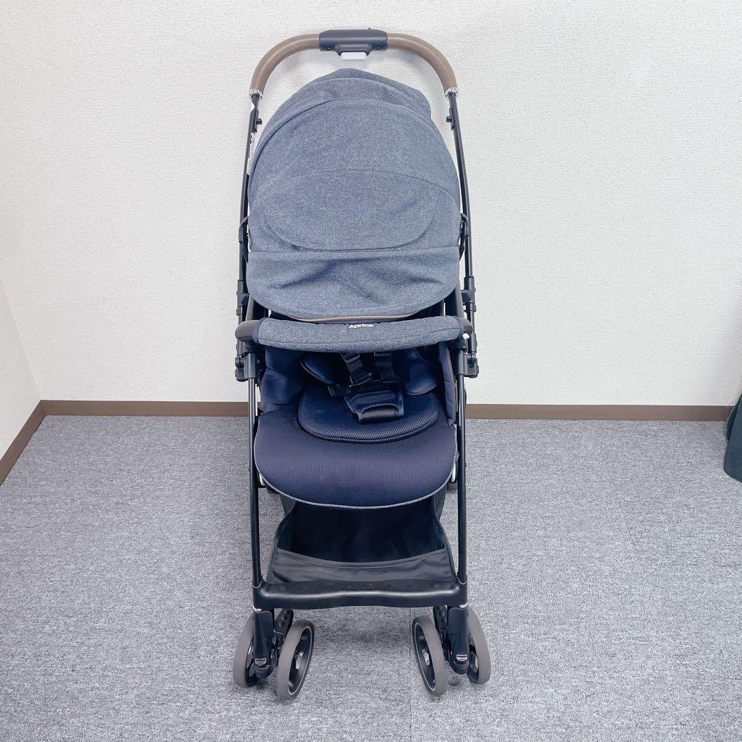 Aprica LUXUNA C FREE 両対面ベビーカー デニム ネイビー