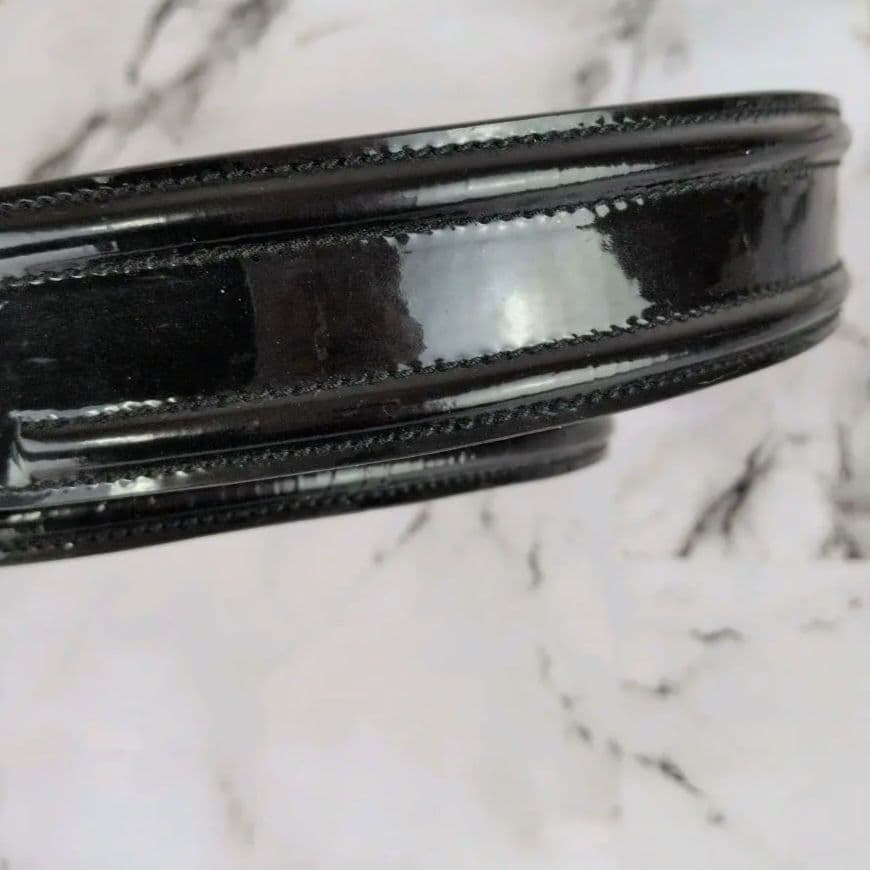 【美品】ジョルジオアルマーニ☆GAロゴ　バックル　ブラック　ベルト　ブラック