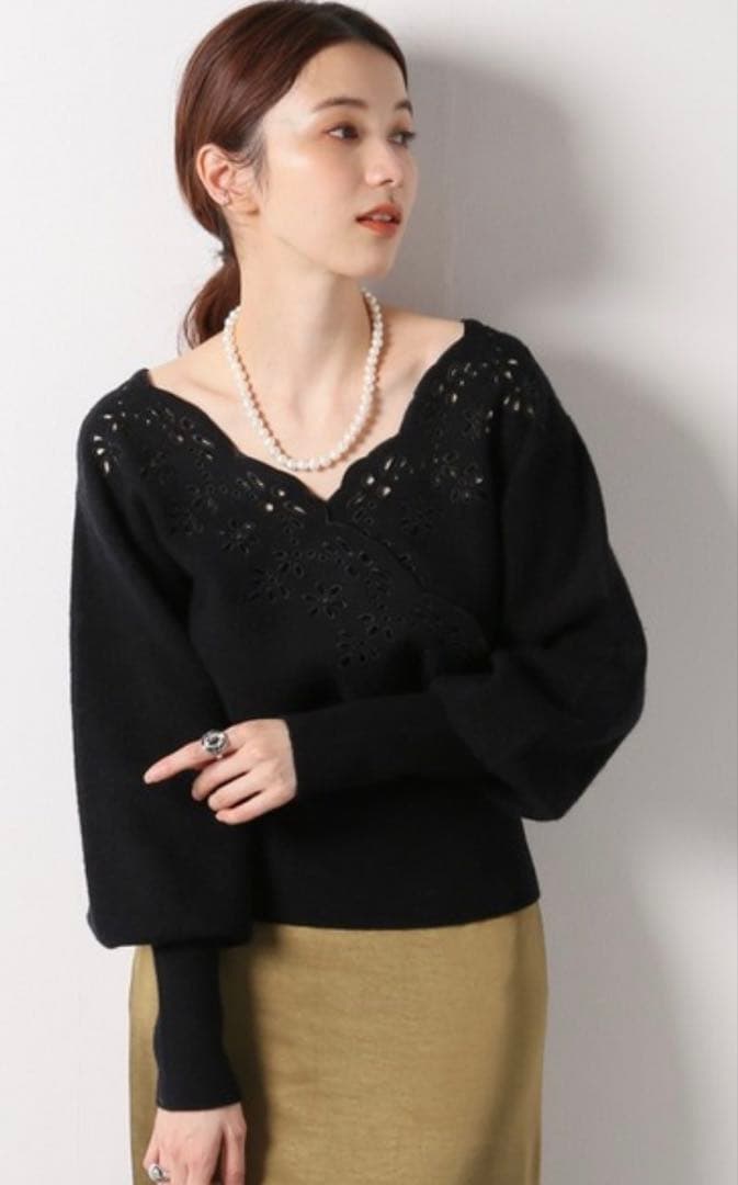 NOBLE ブラック　ニット