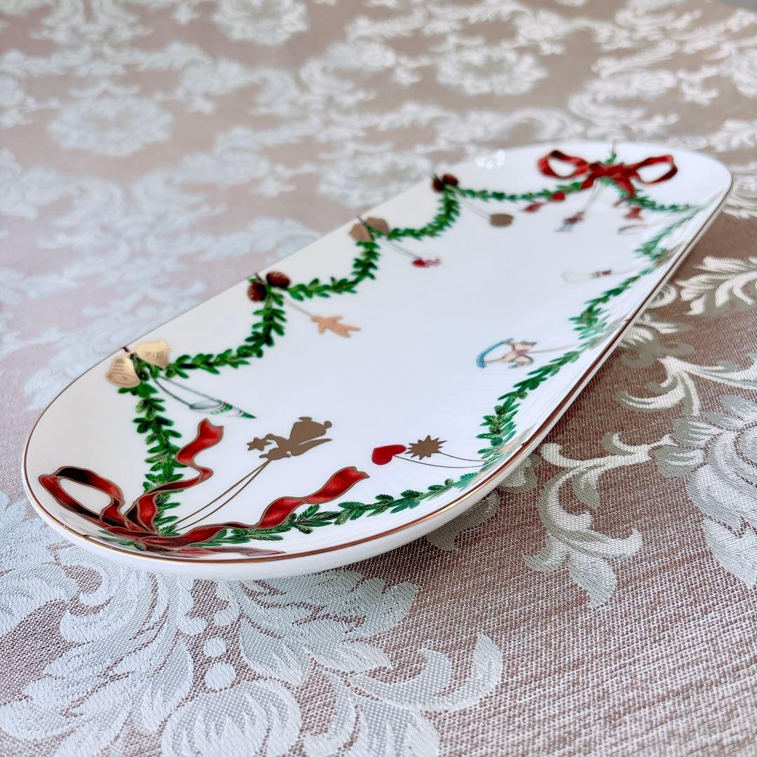 未使用❤️ロイヤルコペンハーゲン❤️スターフルーテッド❤️長皿　クリスマス