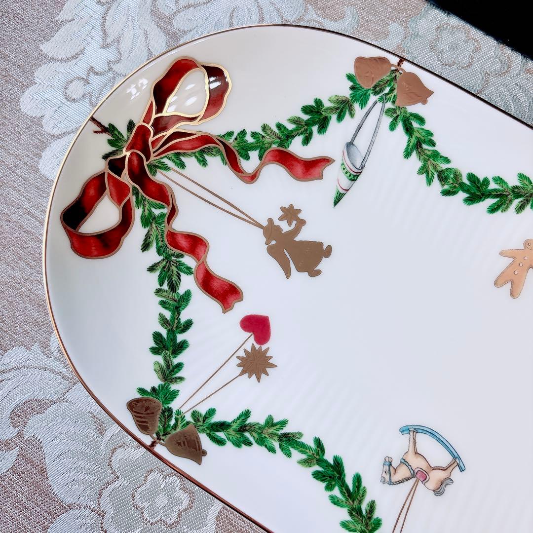 未使用❤️ロイヤルコペンハーゲン❤️スターフルーテッド❤️長皿　クリスマス