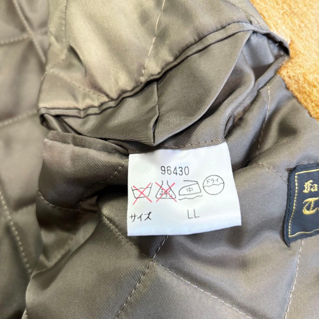 狂四郎　ビンテージ　ステンカラーコートキャメル100% イタリア生地 LL