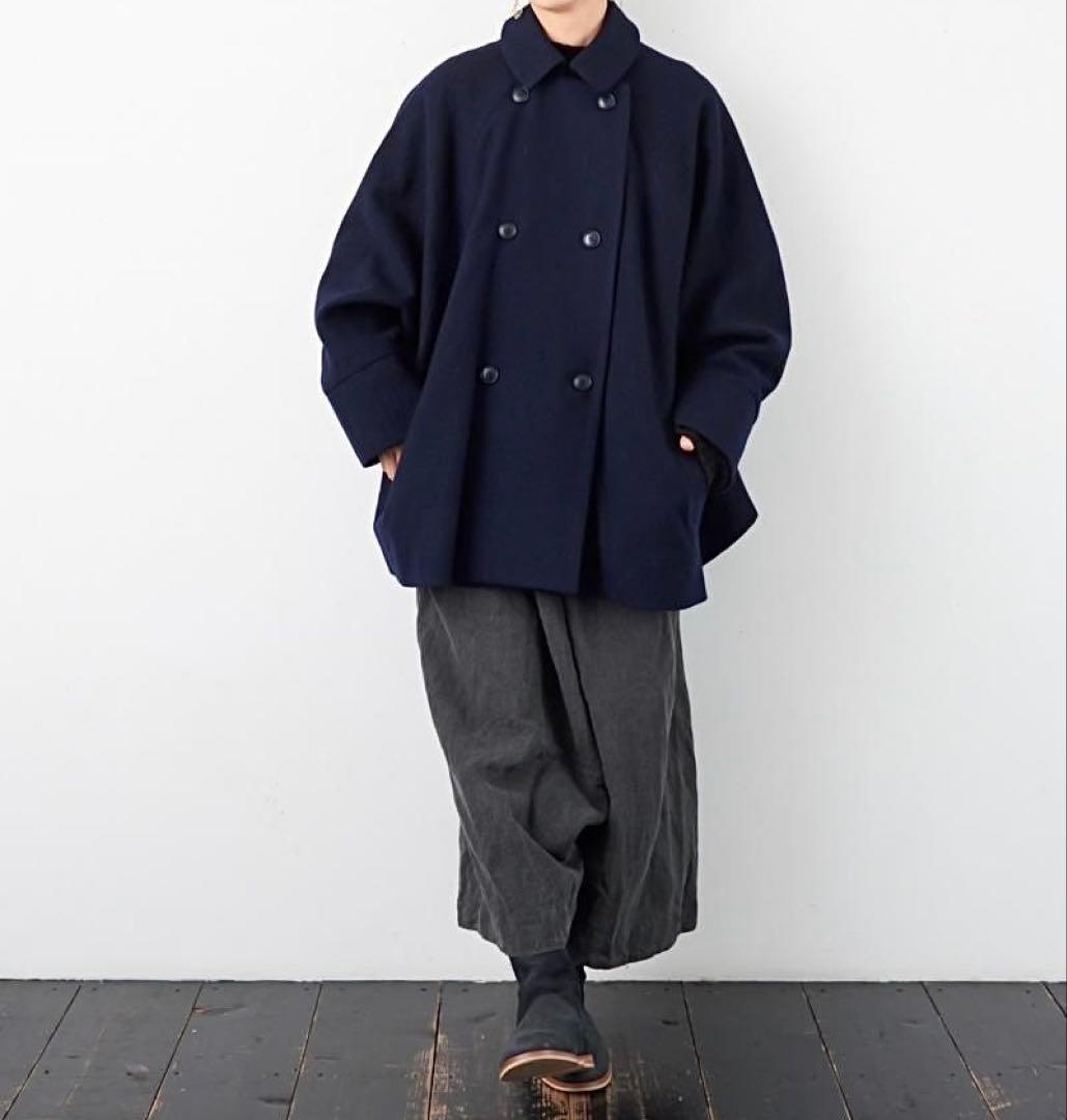 Veritecoeur ウール トラペーズライン ショートコート ゆったり