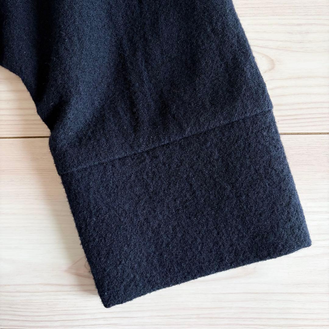 Veritecoeur ウール トラペーズライン ショートコート ゆったり