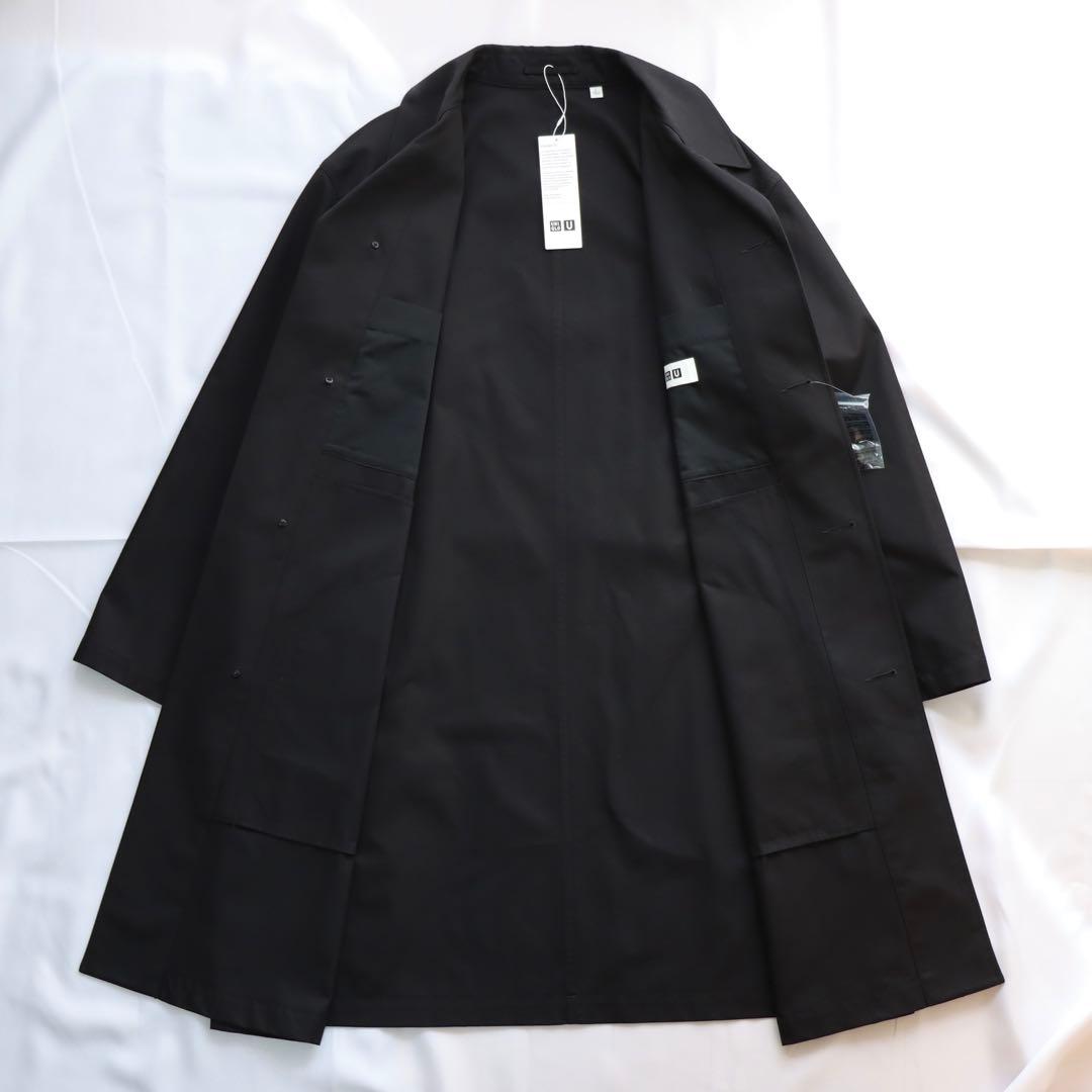 【未使用・タグ付】ユニクロU　ステンカラーコート　09ブラック　L／442167