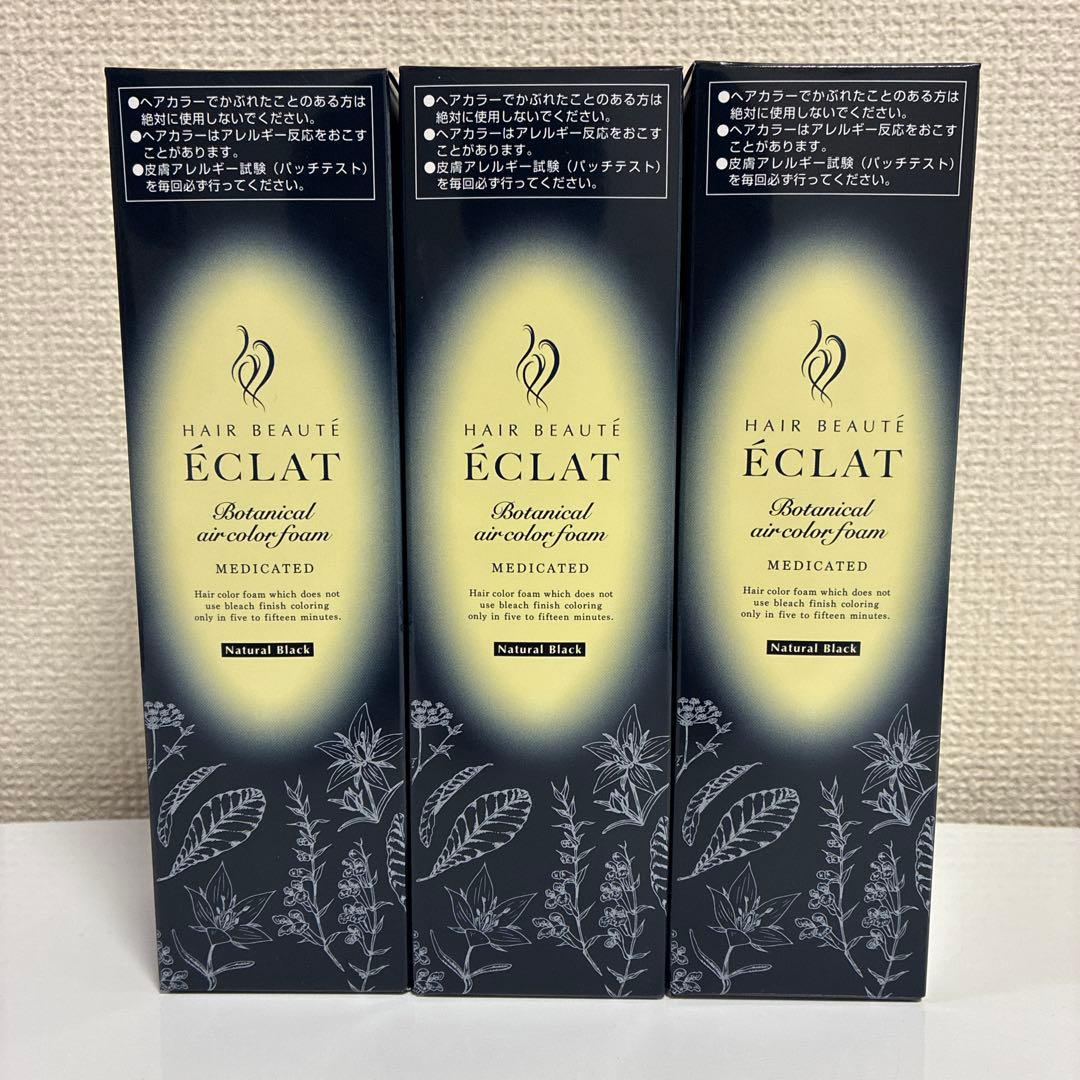 ヘアボーテ エクラ ボタニカル エアカラーフォーム ナチュラルブラック 3本