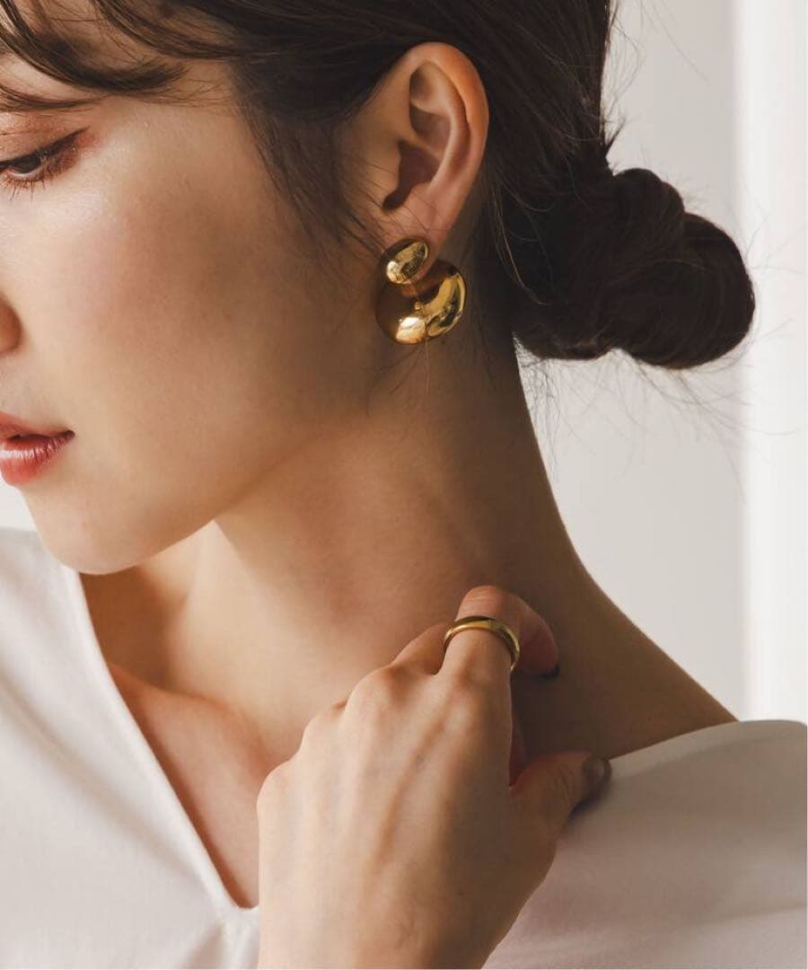 NOBLE in mood/インムード STONE MOON BACK ピアス