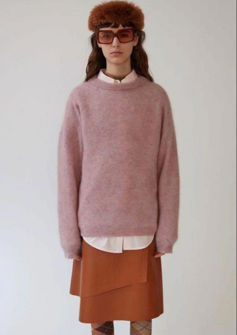 acne studios ドラマティックモヘアニット　ピンク