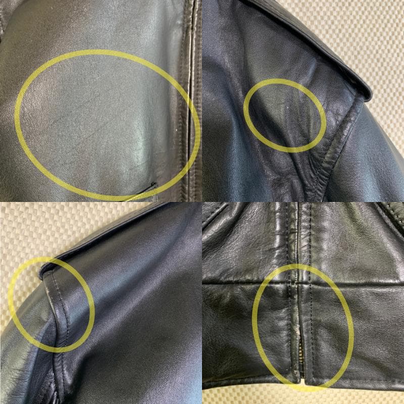 フライトジャケット レザージャケット G1 襟ボア 本革 黒 古着