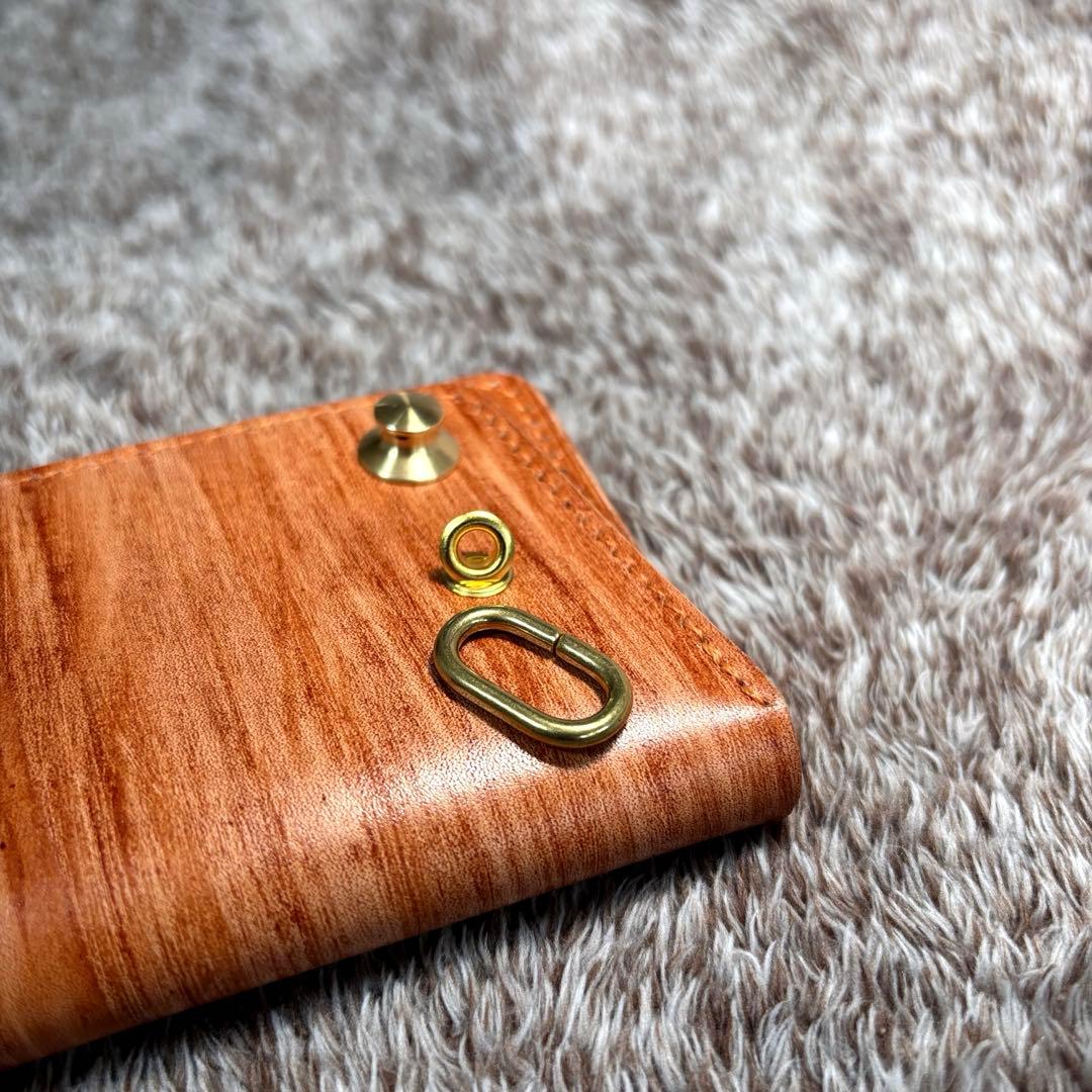 ◎個性重視.スナップロック.柿渋トラッカーウォレット.ロング2層◎