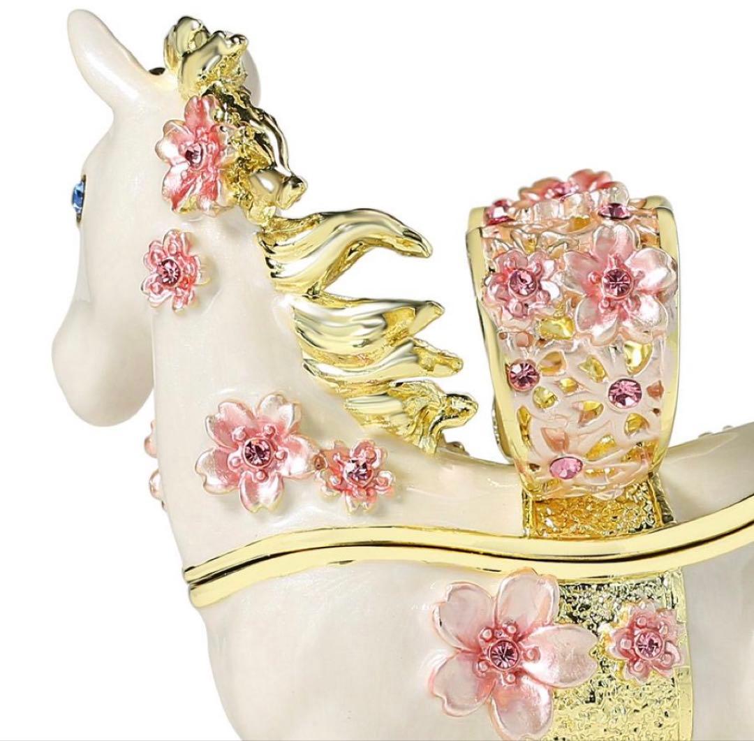 正規品 桜小馬 新品 東京銀座ピカルス 午年 馬 干支置物 桜 ピィアース