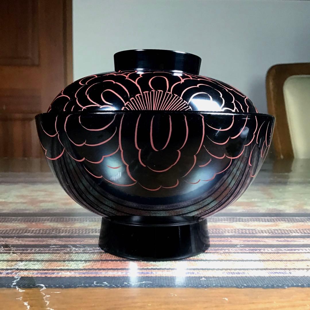 『スタうー特価』　越前塗　山久漆工　蓋付お椀　5客