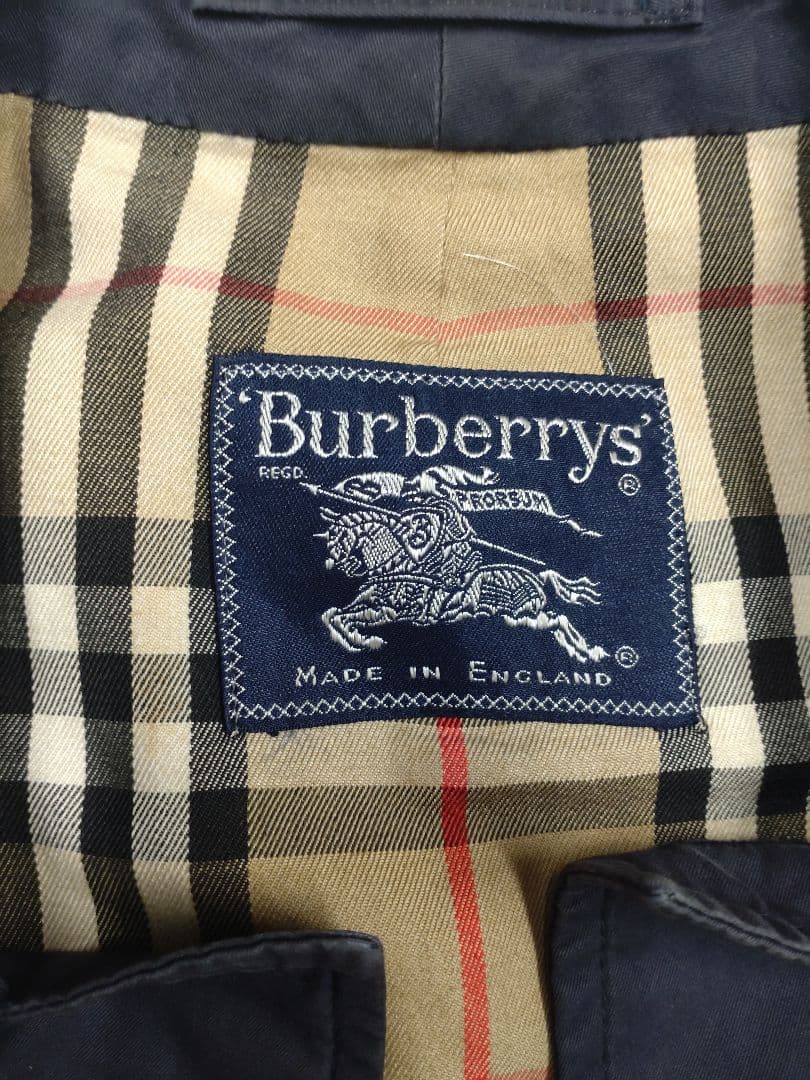 じ*う様 英国製Burberry ステンカラーコート 100%コットン