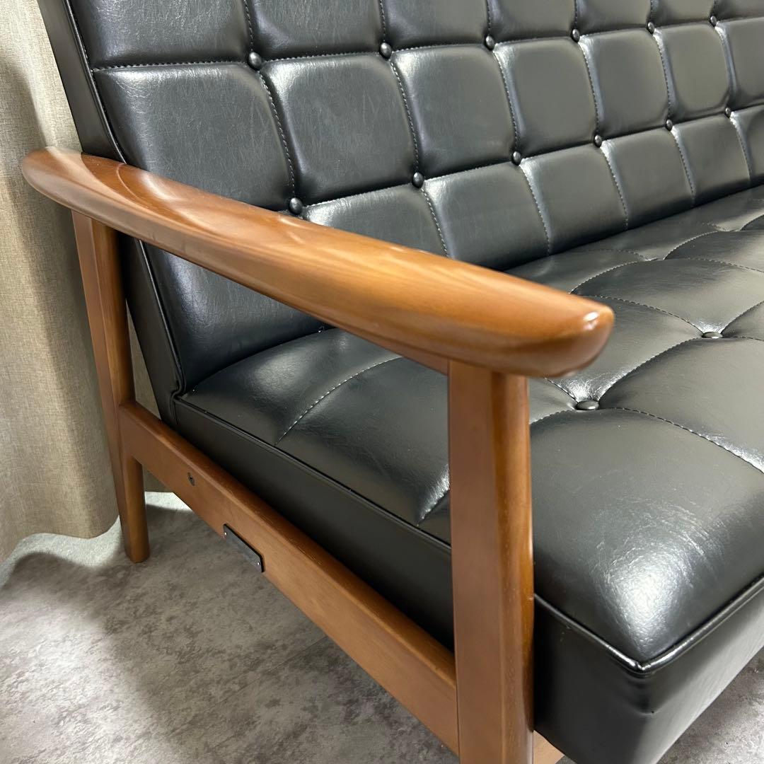 カリモク60 Kチェア2シーター オットマン×2セット ブラック 15万