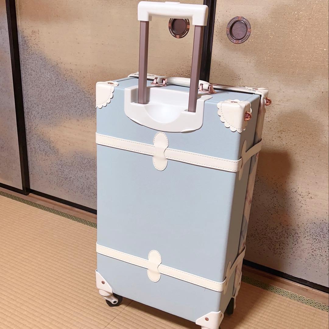 Uniwalker キャリーケース 水色 ホワイト 可愛い 姫系