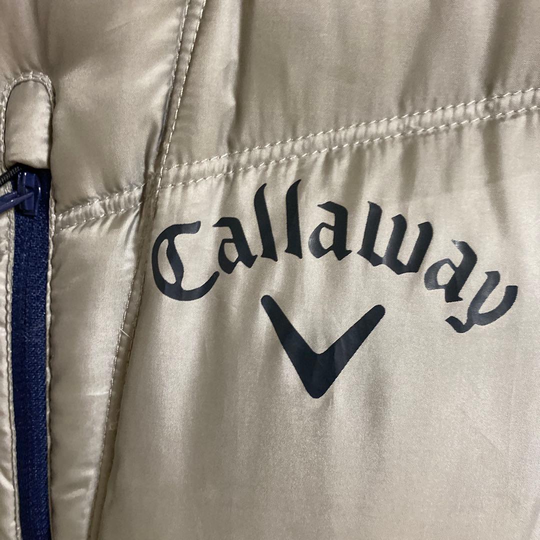 キャロウェィ レッドレーベル メンズ2way ダウンジャケット Lグレーゴールド