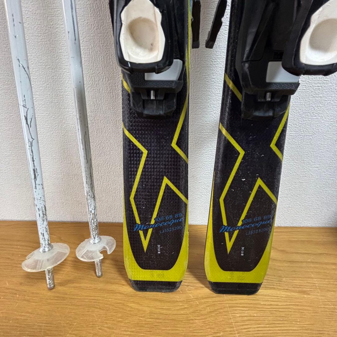 ジュニアスキーセット　ストック付　Salomon 120cm 23-23.5cm