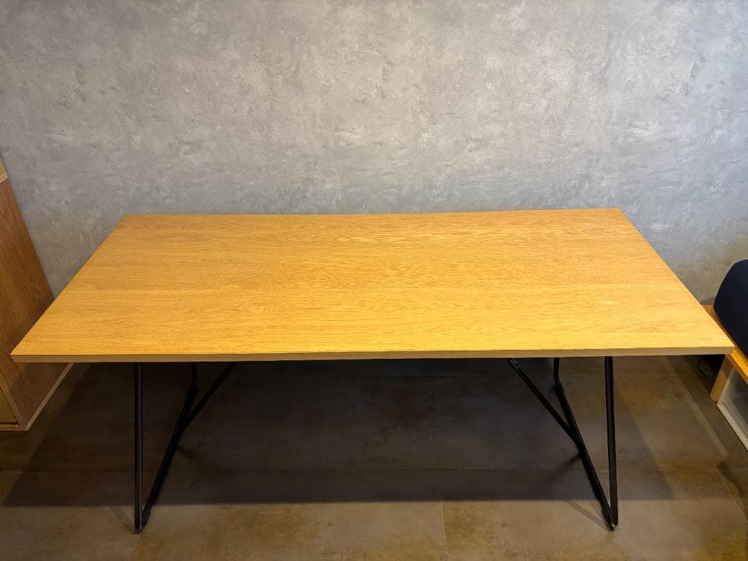 無印良品 木製折りたたみテーブル 幅160cm 奥行70 オーク材 美品