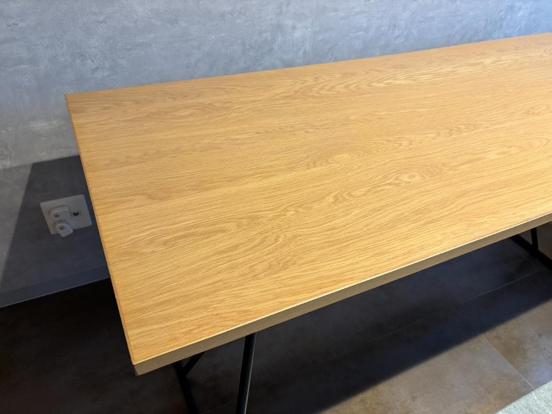 無印良品 木製折りたたみテーブル 幅160cm 奥行70 オーク材 美品