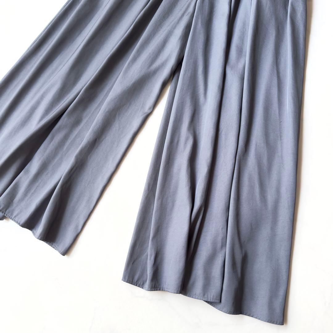 未使用級✨️22SS　カオス　リップサテンキャミオールインワン　ブルーグレー　38