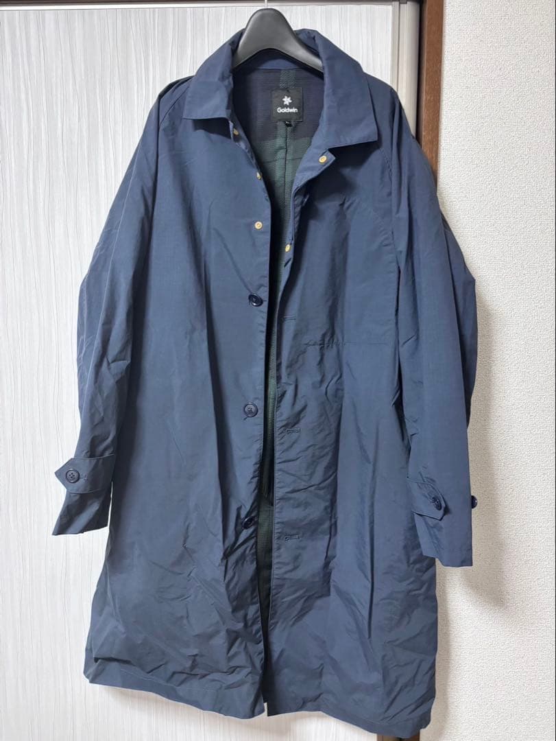 【未使用】Goldwin ネイビー トレンチコート Lサイズ