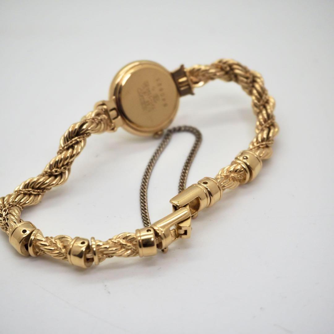 678【美品】SEIKO　時計　エクセリーヌ　レディース 2Pダイヤ　ゴールド