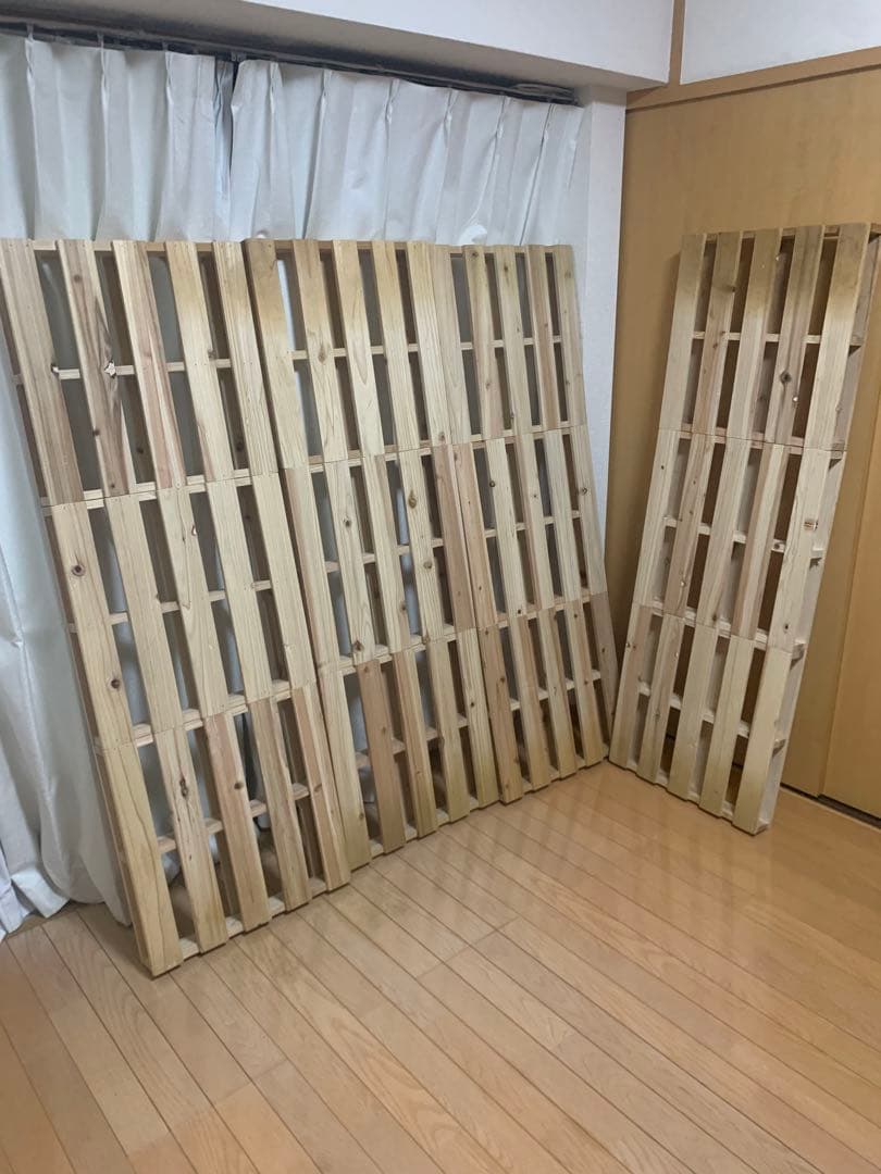 ダブルベッド　すのこのみ
