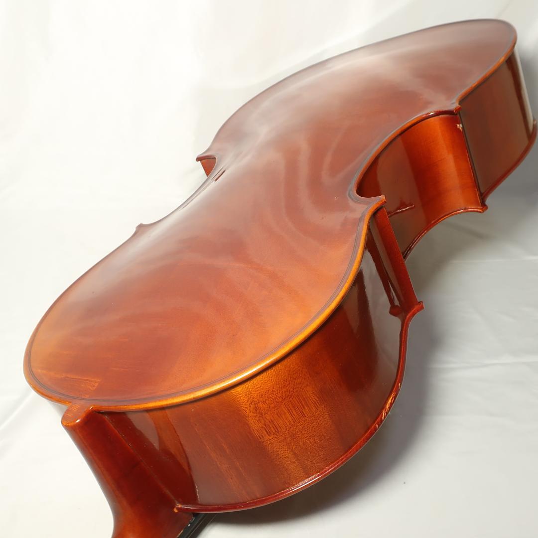 チェロ ケース付 4/4サイズ 全長約125cm トップ単板 ひび割れあり