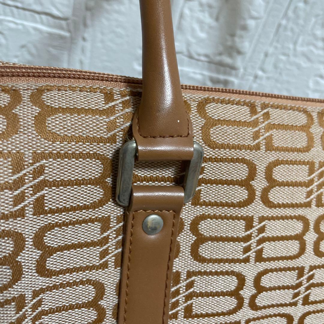 訳あり BALENCIAGA バレンシアガ BBロゴ 総柄 ミニボストンバッグ