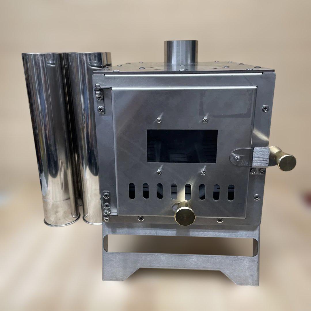 薪ストーブ　テント用　卓上　コンパクト　ステンレス　キャンプ　アウトドア