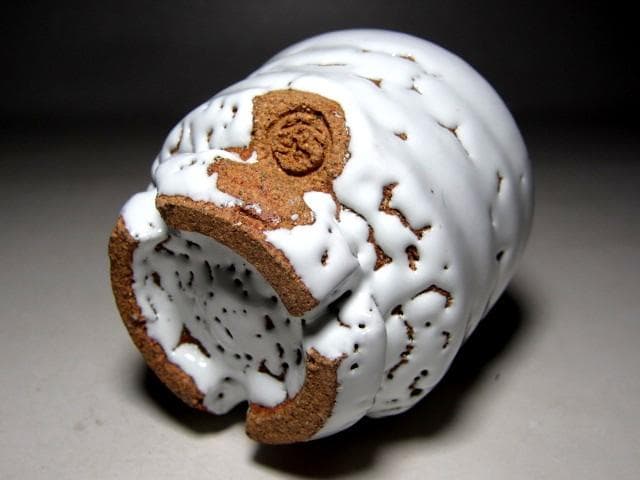 人間国宝 十一代 三輪休雪 萩焼盃 温もりのある手取りの逸品　　　　e63