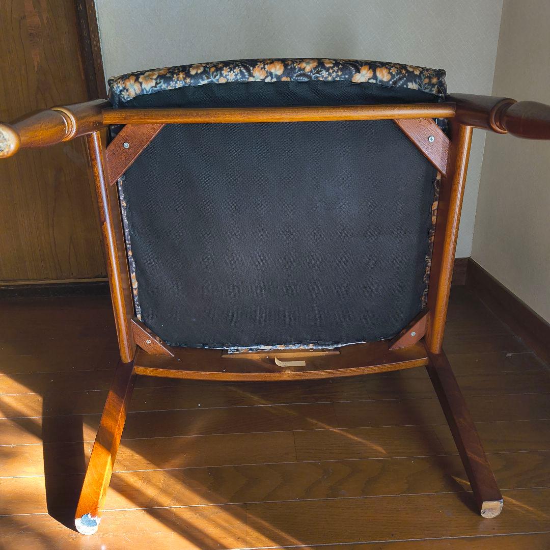 カリモク コロニアル 花柄 アームチェア ベロア