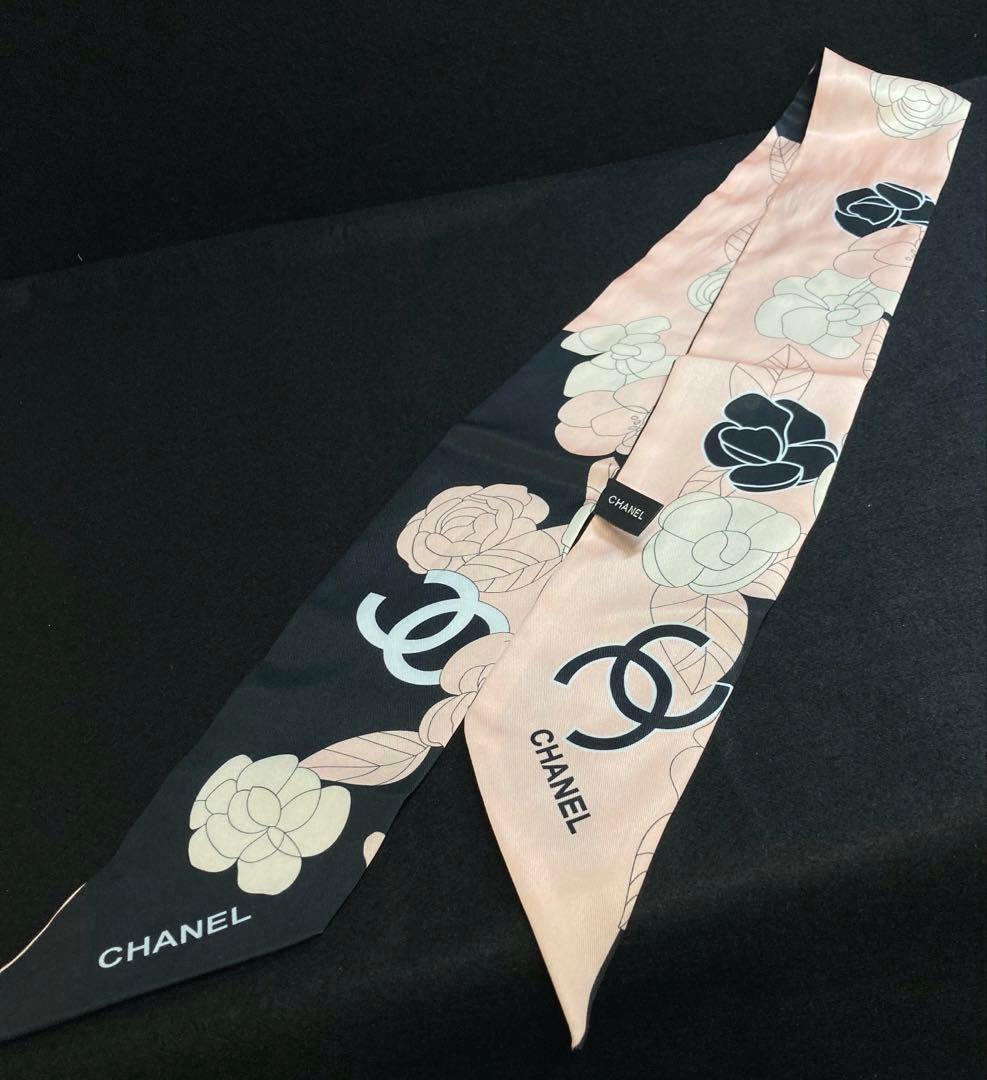 まる 美品 CHANEL ヘアバンド・スカーフ バラ　ココマーク