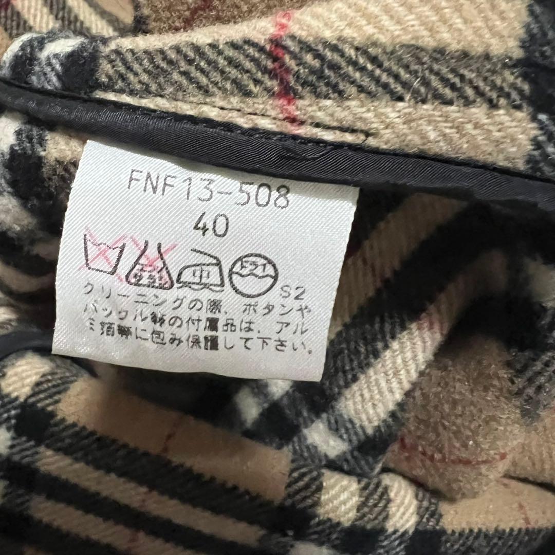 バーバリーズブルーレーベル　ロングダッフルコート　ノバチェック　ダブルフェイス