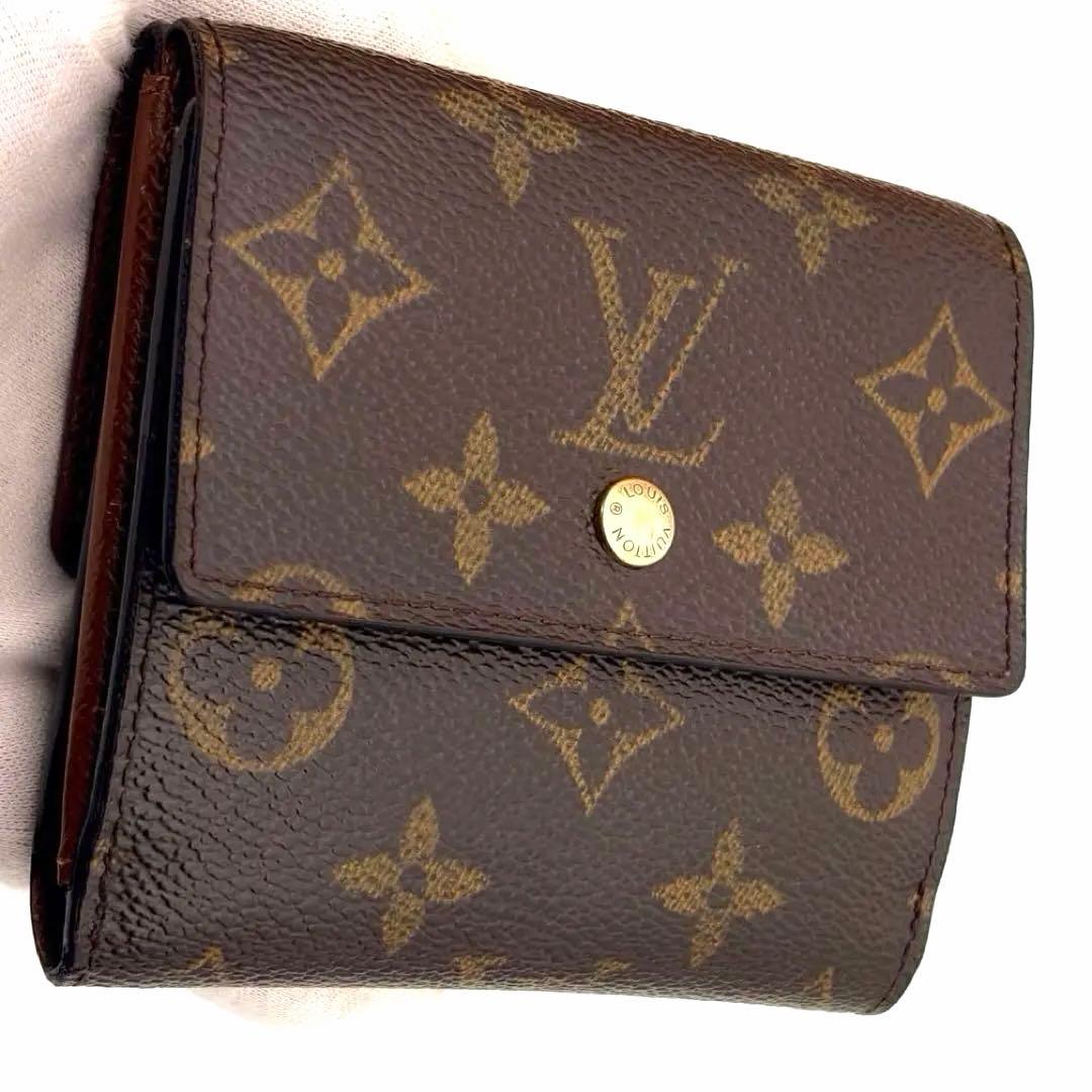 【美品】ルイヴィトン モノグラム ポルトモネ ビエ カルトクレディ 三つ折り財布