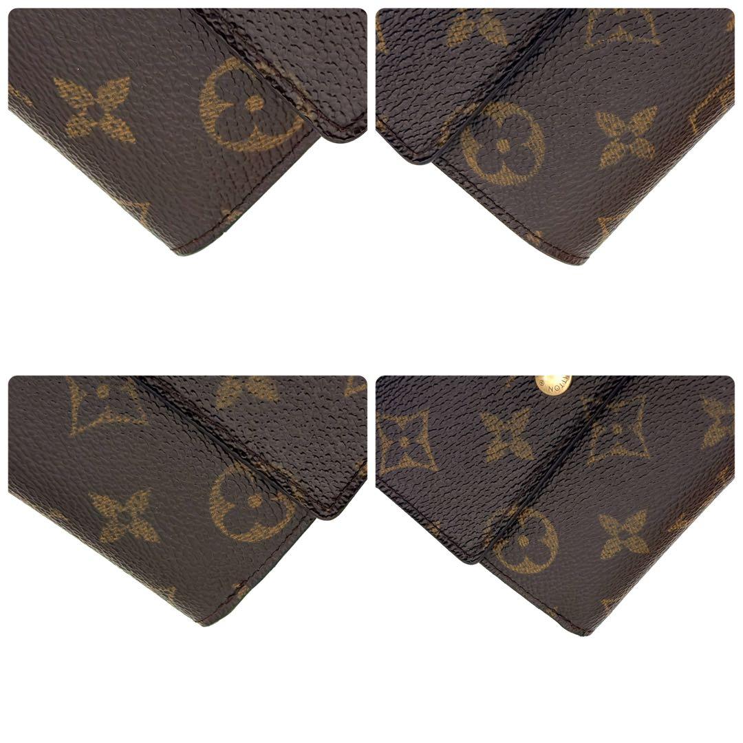 【美品】ルイヴィトン モノグラム ポルトモネ ビエ カルトクレディ 三つ折り財布