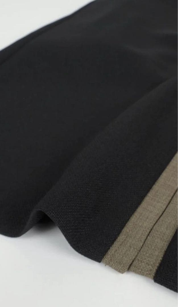 美品　フェンネル　フロントジップナロースカート　タイトスカートリネンライク　黒