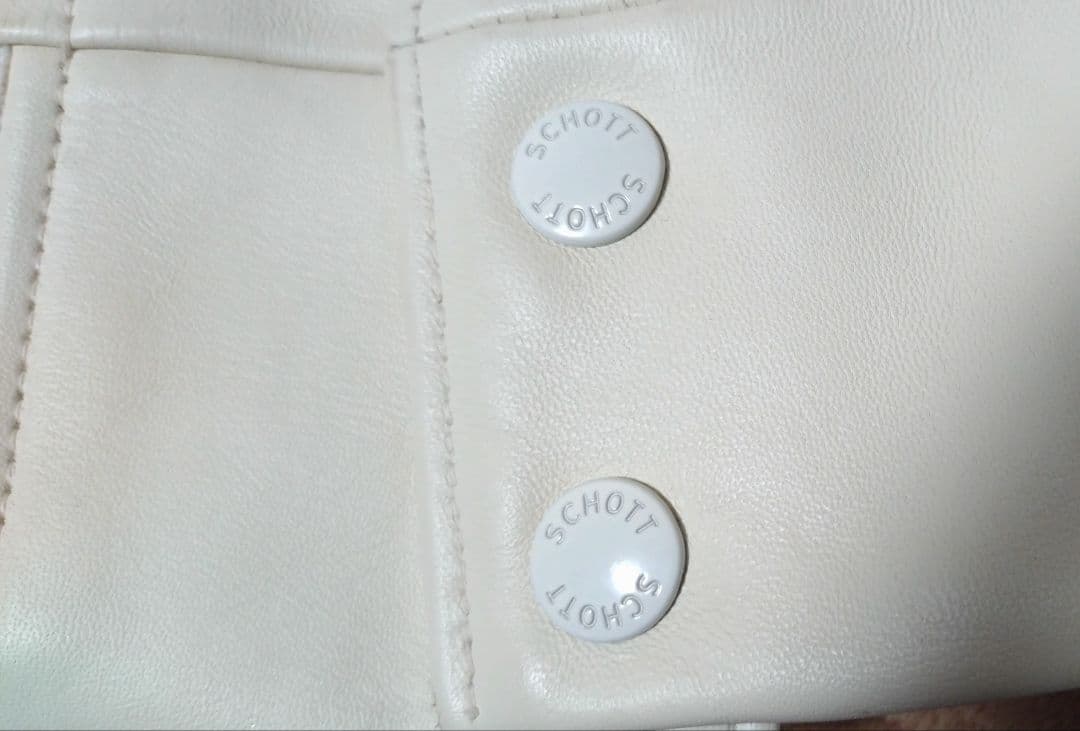 美品！Schott オールレザージャケット ホワイト