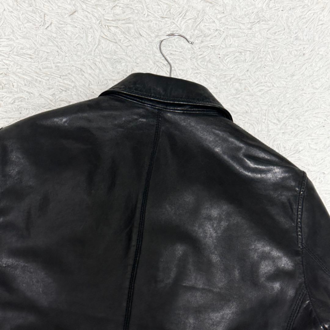 ナノユニバース　キルティング シングルライダース　ラムレザー ジャケット S