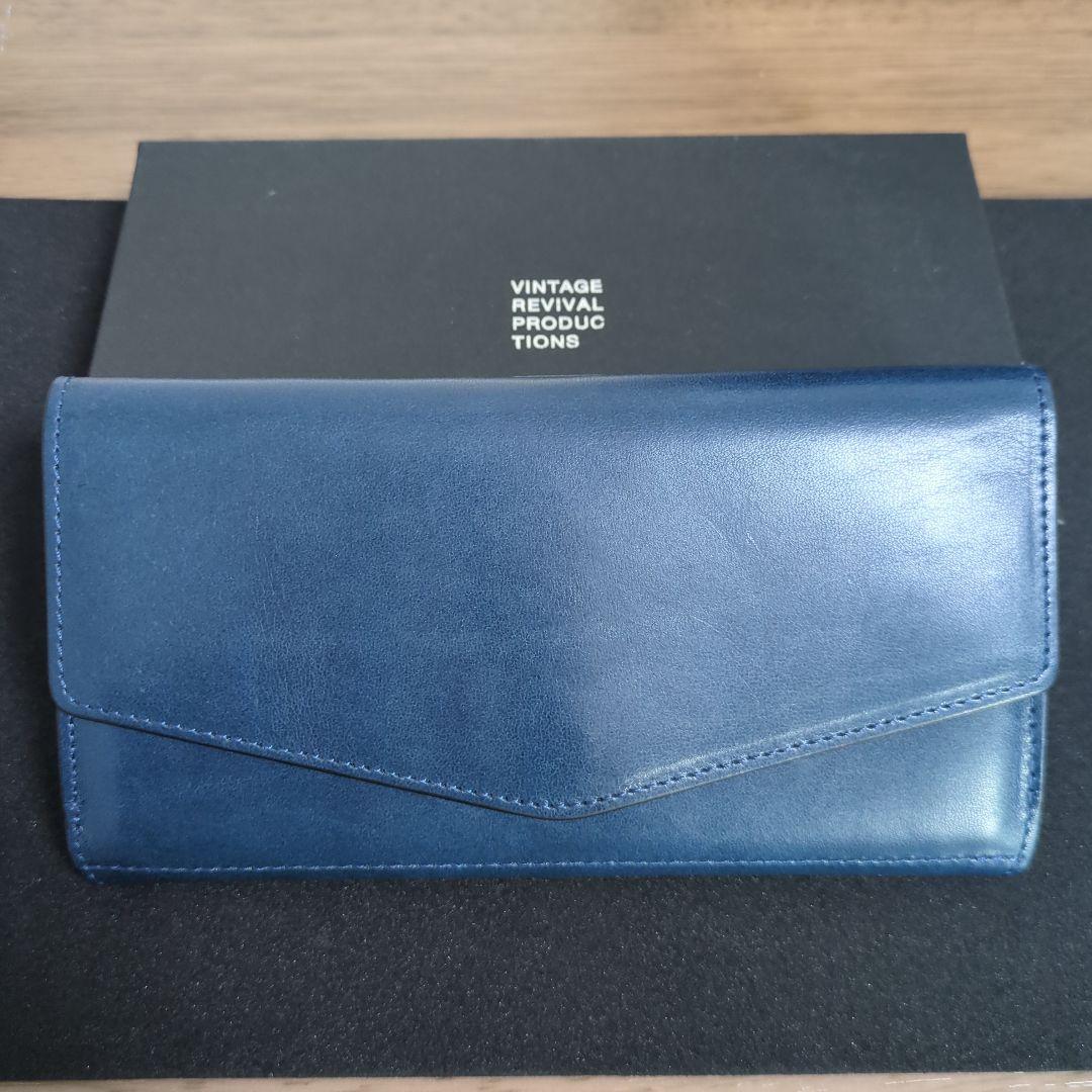 Loneo ネイビー レザー 長財布 日本製