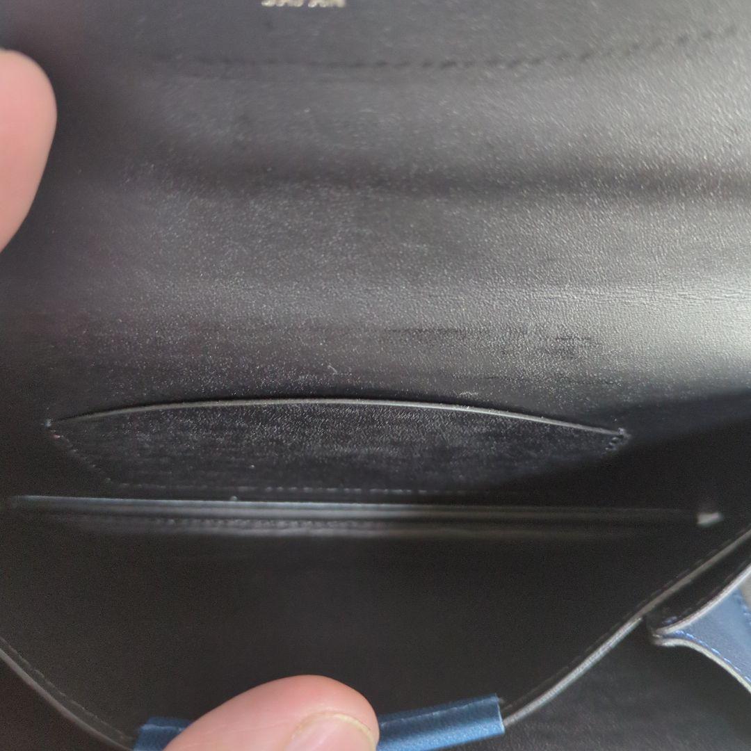 Loneo ネイビー レザー 長財布 日本製