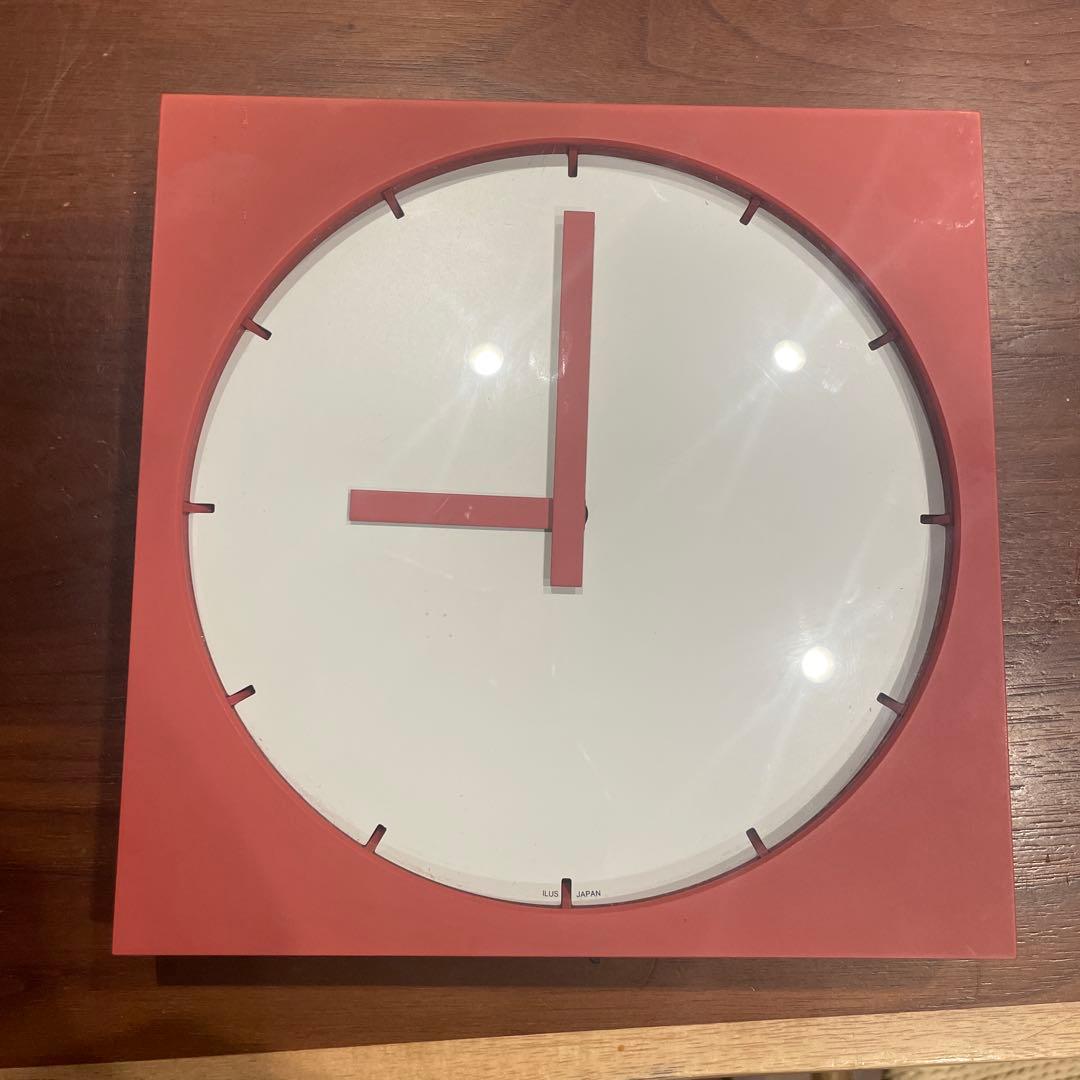 GANBARAウォールクロック ピンク 川崎和男