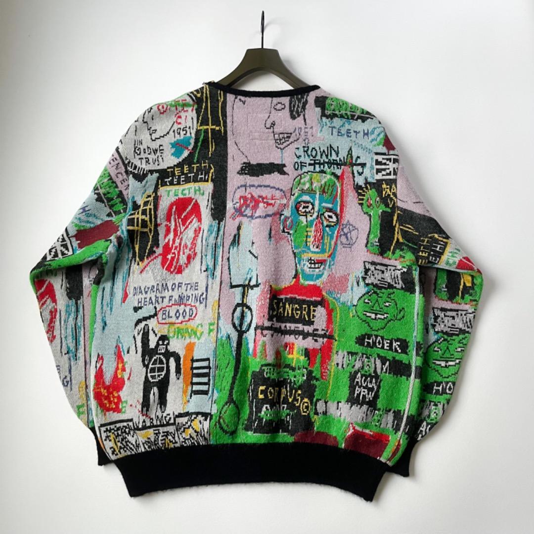 新品 WACKOMARIA ワコマリア バスキア モヘア カーディガン XL