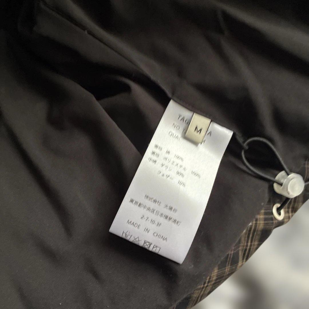 tageechita チェック柄 ショートダウンジャケット