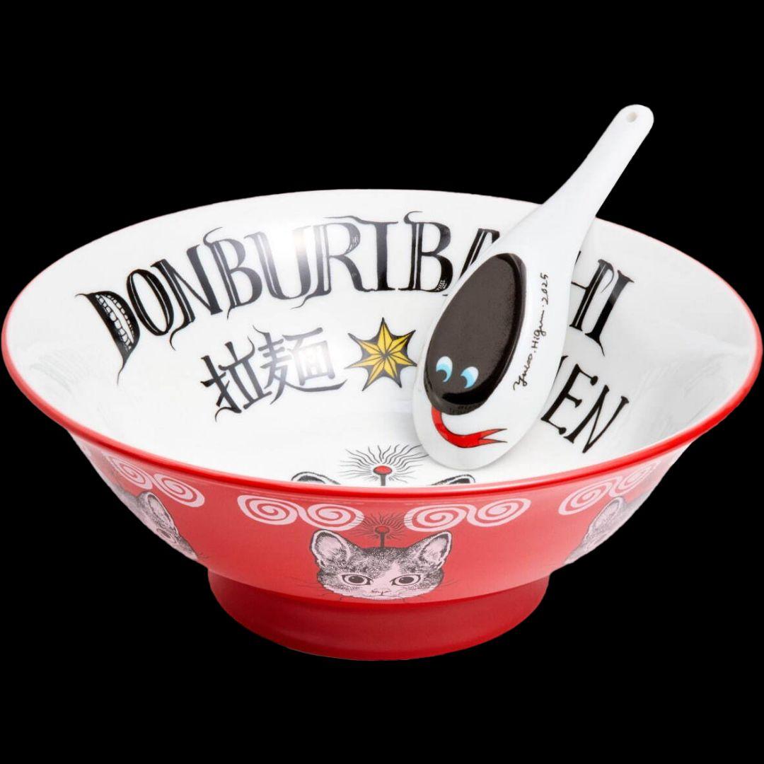 新品未使用 ヒグチユウコ ラーメンどんぶり＆レンゲセット 美濃焼き 2